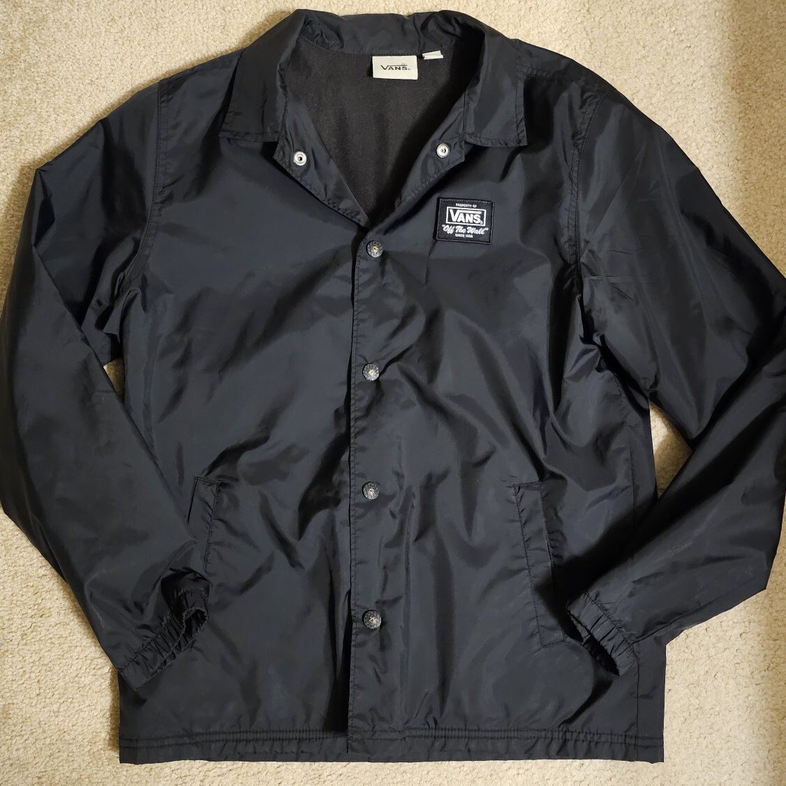 VANS BOYS BUTTON UP JACKET SIZE LARGE
