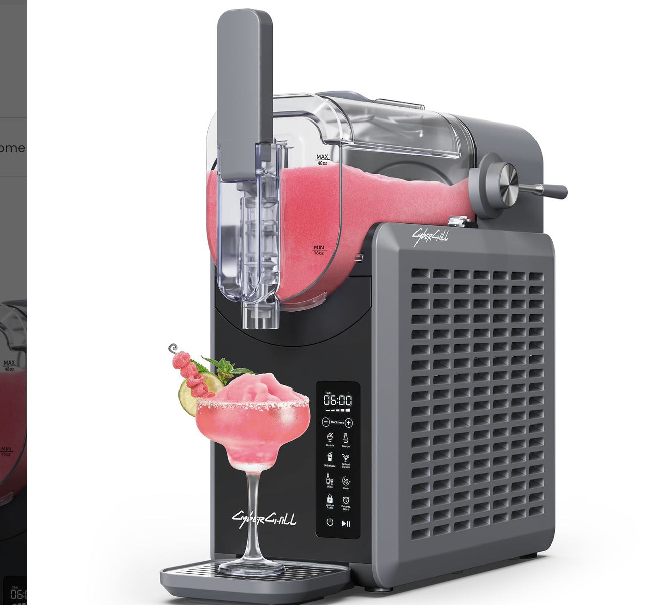 New in box, CyberChill Slushie Machine, 24-Hour Delay Start&Cold Retention, Frozen Drink Maker with 5 Preset Programs