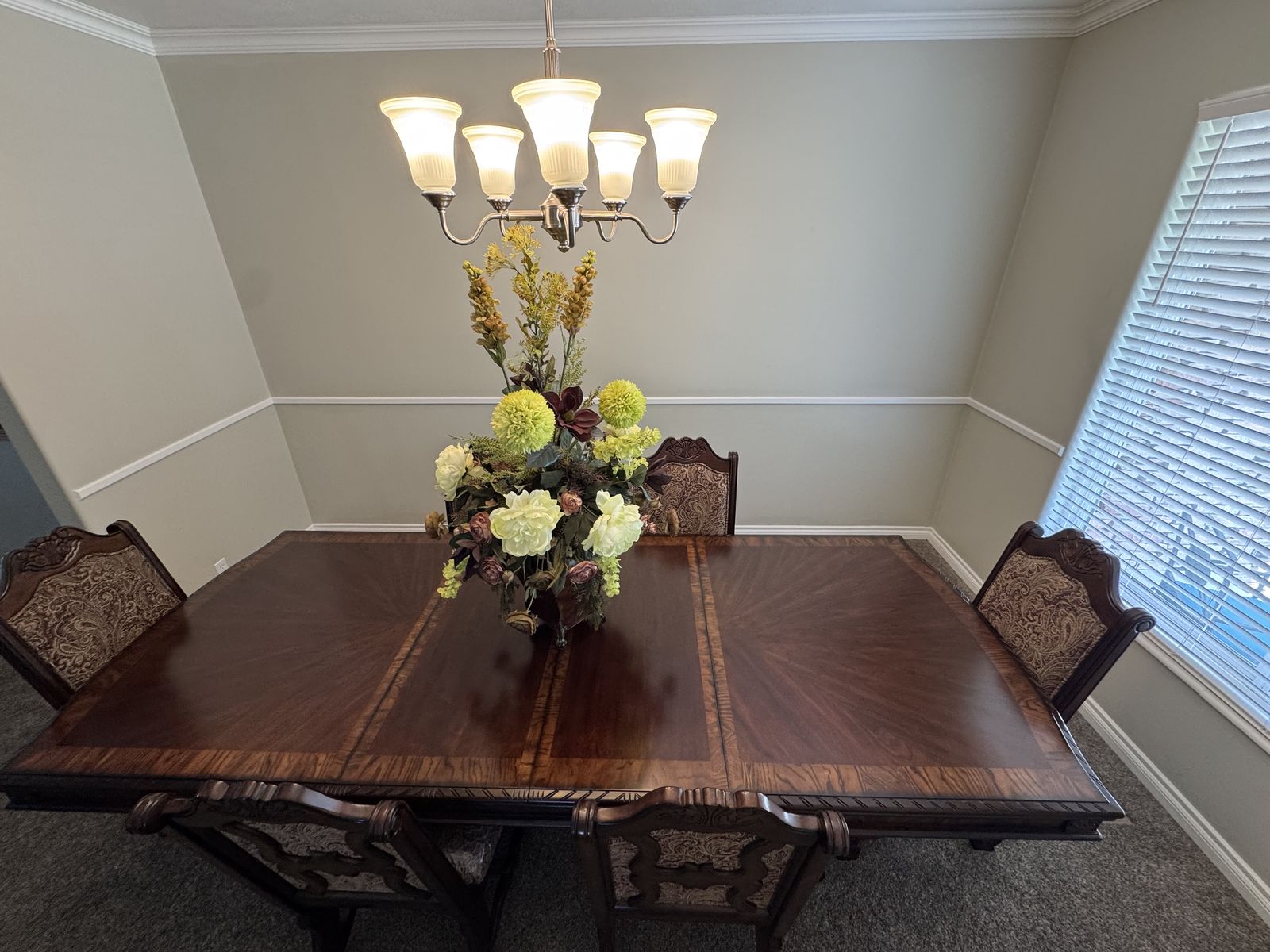 Formal dining table