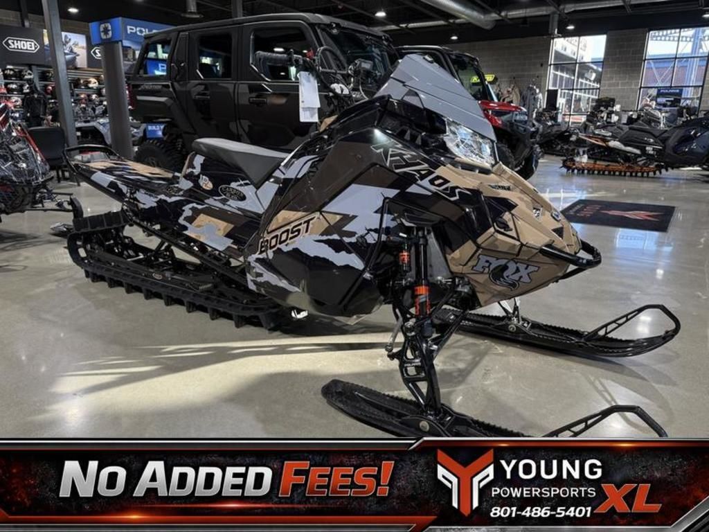 2026 Polaris® Patriot Boost RMK Khaos 165 Gloss Black / Blue Dusk