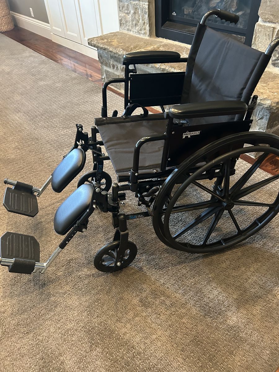 Probasics K4 Lite Lightweight Folding Wheelchair with Elevating Leg Rests, Excellent condition, $145/Offer 