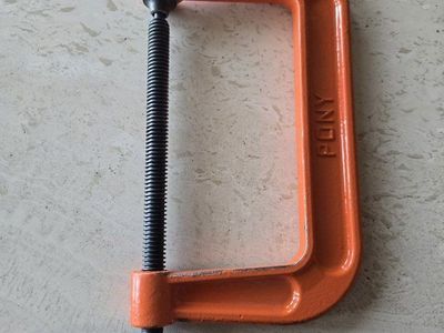Pony Orange Heavy Duty C-Clamp 6 Inch Deep Throat Woodworking Tool