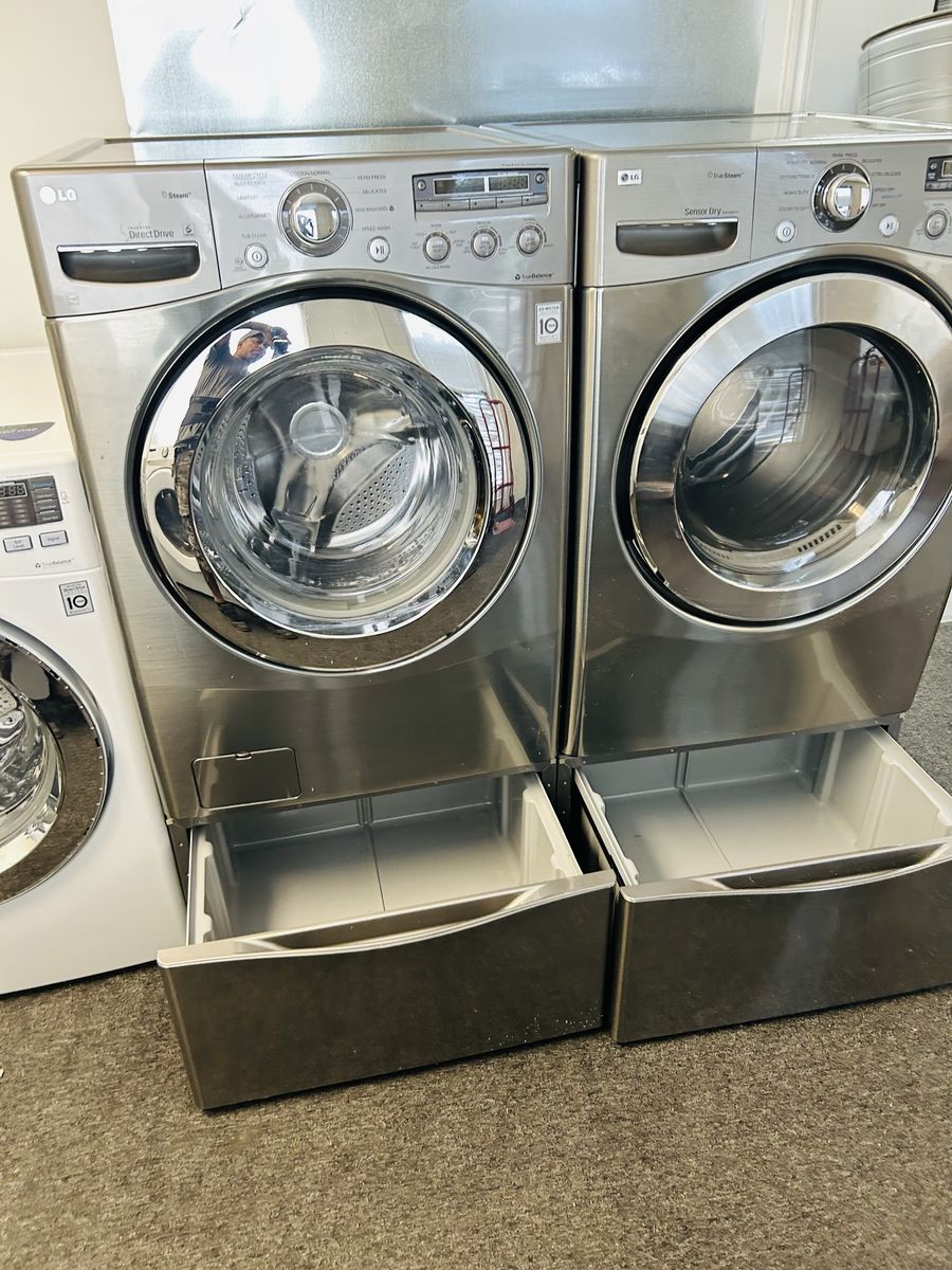 Lg stainless washer and dryer set 