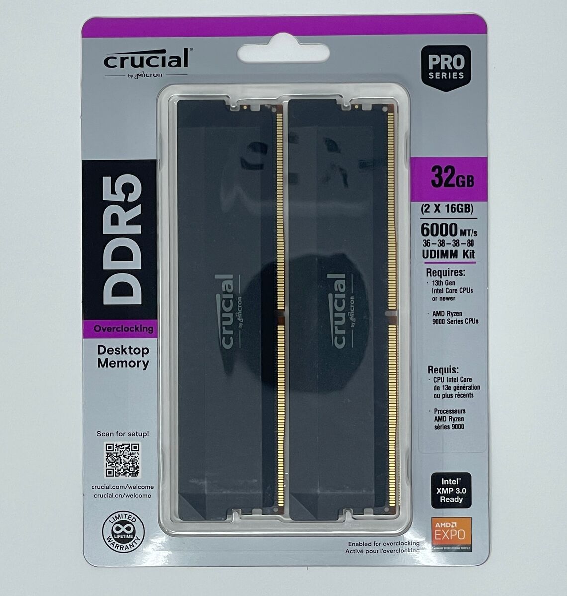 [NEW] Crucial Pro 32GB (2x16GB) DDR5 6000MHz CL36 XMP & EXPO Desktop RAM