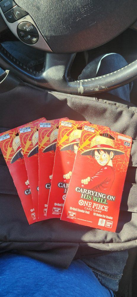 Bandai One Piece Card Game "Carrying On His Will" OP-13 Booster Packs - English Version (Lot of 5)