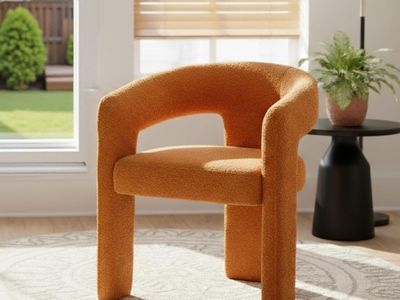 Modern Comfy Upholstered Fluffy Accent Chair, Set of 1