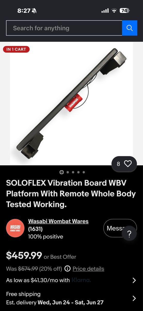 SOLOFLEX WBV Whole Body Vibration Board Platform  - Tested & Working