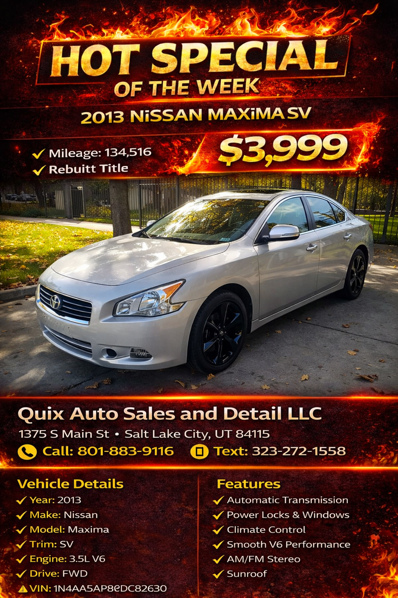 2013 NISSAN MAXIMA 3.5 SV