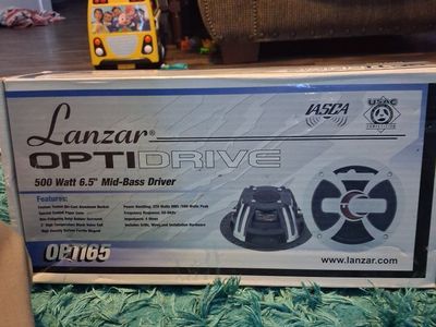Lanzar OPTIDRIVE OPTI165 500W 6.5" Mid-Bass Driver Car Speaker 4 Ohm
