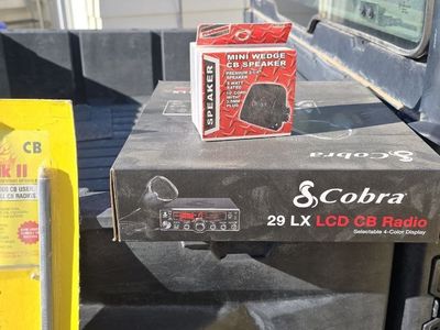 Cobra CB Radio, Firestik Antenna & Speaker Combo — New in Box