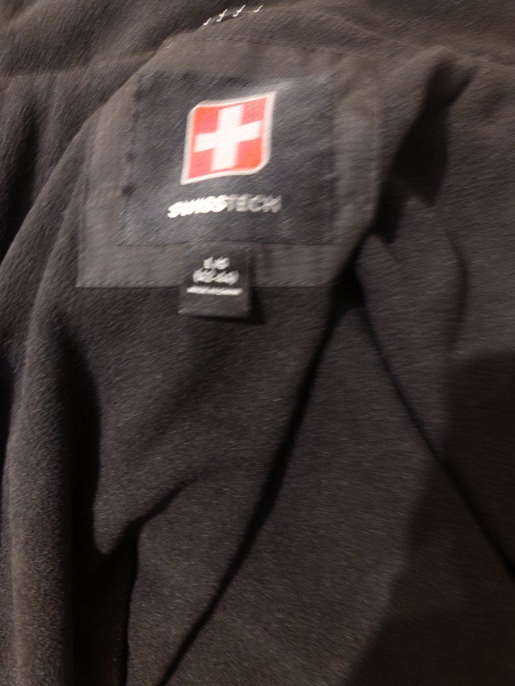 Swiss Tech Black Jacket with Hood - Women's Size L (12-14)
