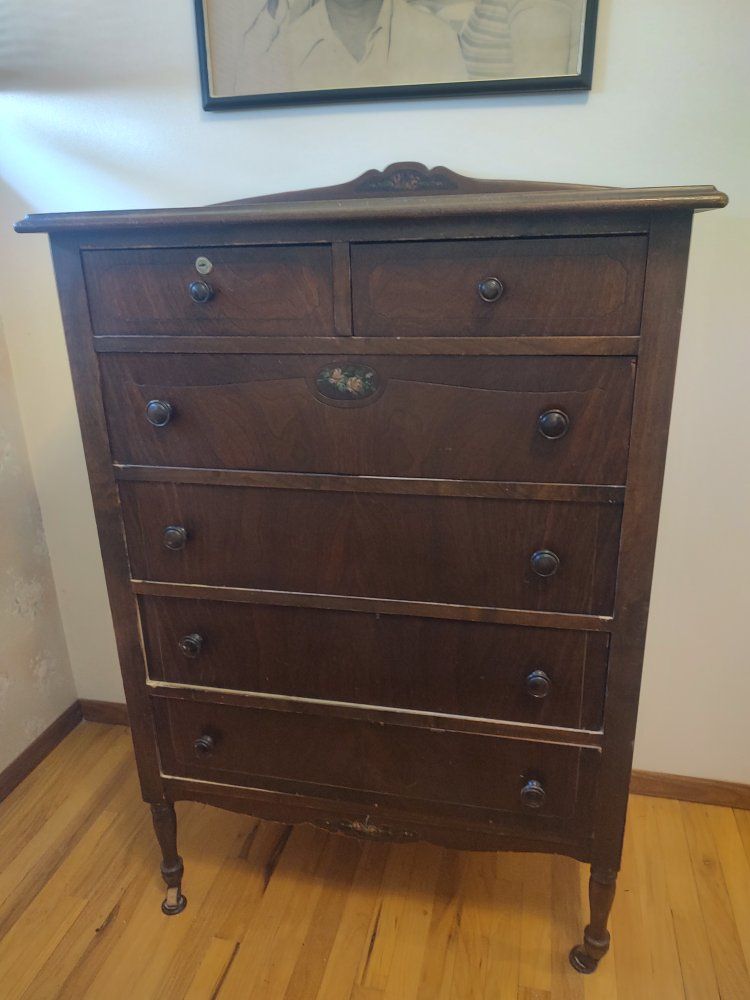 Antique Matching Bed Frame and Dresser