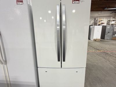 GOOD WHIRLPOOL WHITE 33” FRENCH DOOR FRIDGE