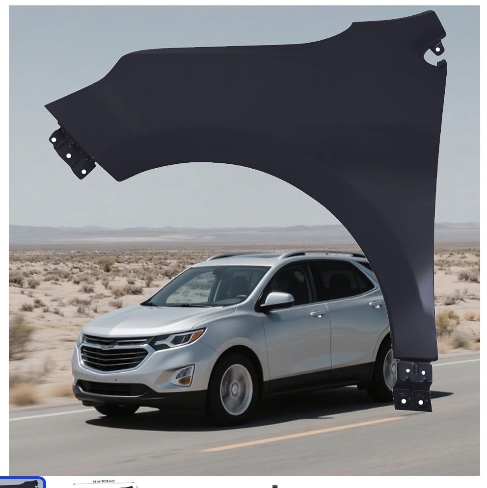 New Black Front Right Fender Panel for 2018-2023 Chevy Equinox, Primed Steel