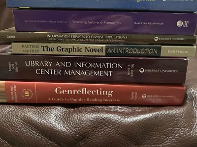 Lot of 6 Library & Information Science Textbooks: Graphic Novel, Genreflecting, Archival, Collection Mgmt