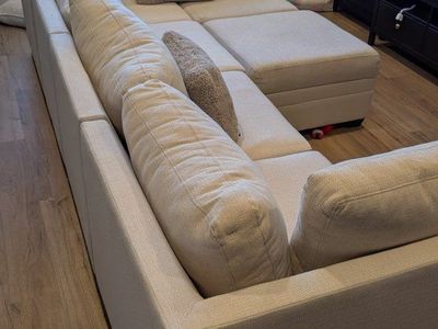 large sectional white