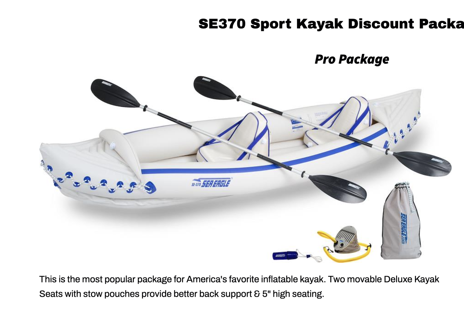 Sea Eagle SE-370 2 person inflatible kayak