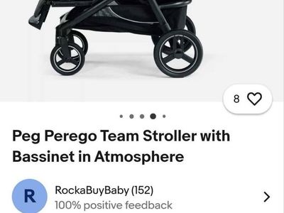 Peg perego double stroller with bassinet