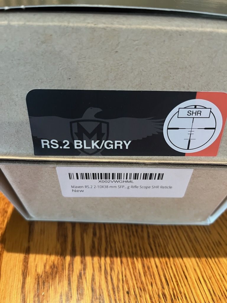 Brand New Maven Rifle Scope RS.2 - 2-10x38 SFP - SHR Reticle (MOA)