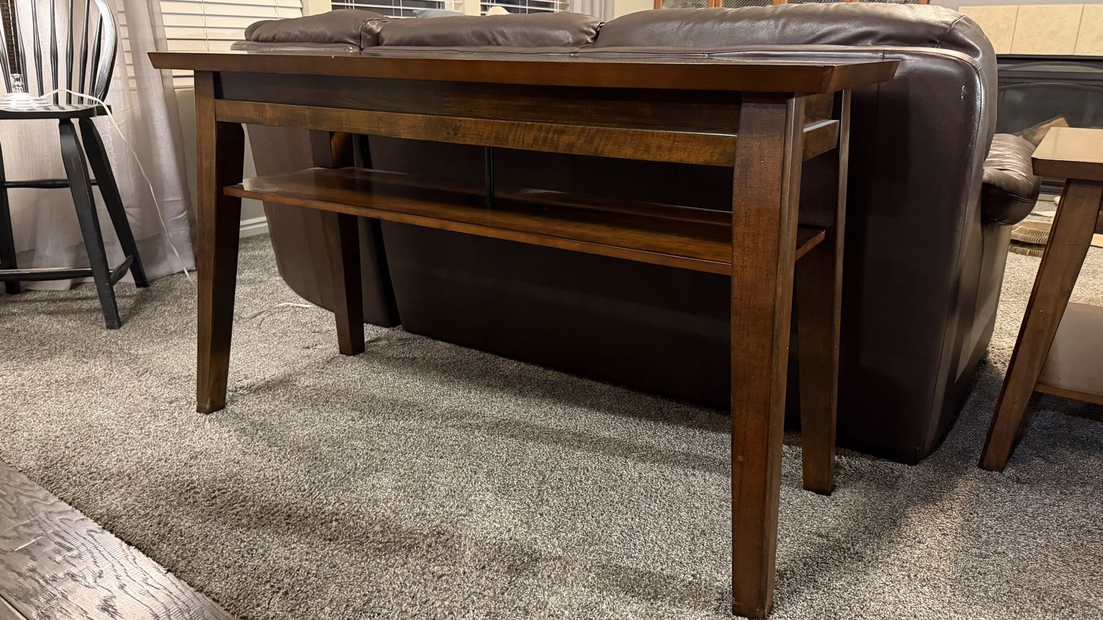 Cherry Colored 2 End Tables Couch Table Set