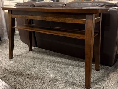 Cherry Colored 2 End Tables Couch Table Set