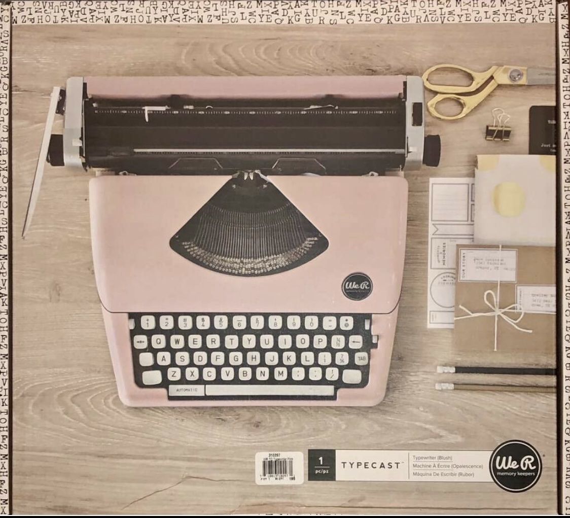Brand New! We R Memory Keepers Typecast Typewriter - Blush Pink