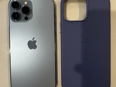 Apple iPhone 13 Pro Max 256GB - Sierra Blue - Great Condition - Includes Wisteria Apple Leather MagSafe Case + Charging Cable