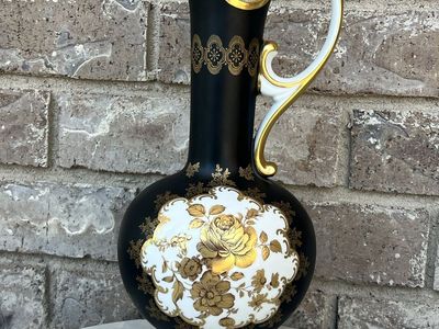 Vintage RW Bavaria Decorative Ewer Pitcher – Germany – Gold Gilt Porcelain