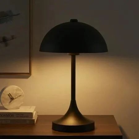 BETTER HOMES & GARDENS 18" DOME TOUCH LAMP, BLACK
