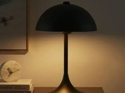 BETTER HOMES & GARDENS 18" DOME TOUCH LAMP, BLACK