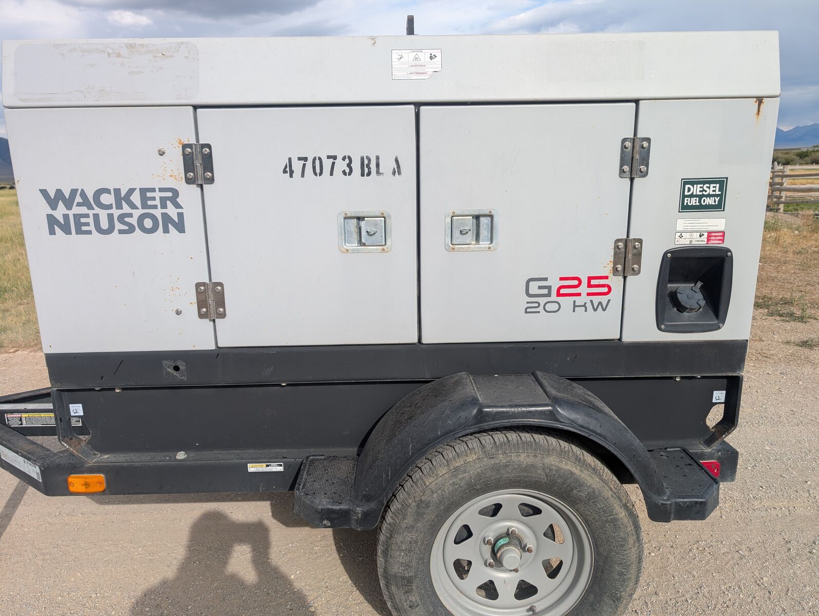 2017 Wacker Neuson G25 Generator