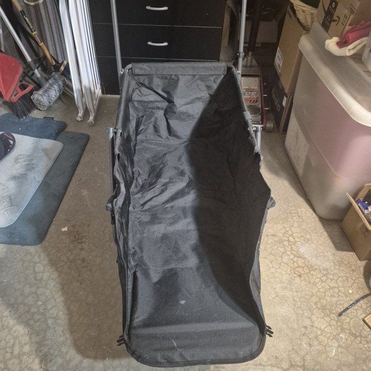 Extra Large! Collapsible Black Utility Wagon Cart with Extendable Handle.