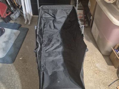 Extra Large! Collapsible Black Utility Wagon Cart with Extendable Handle.