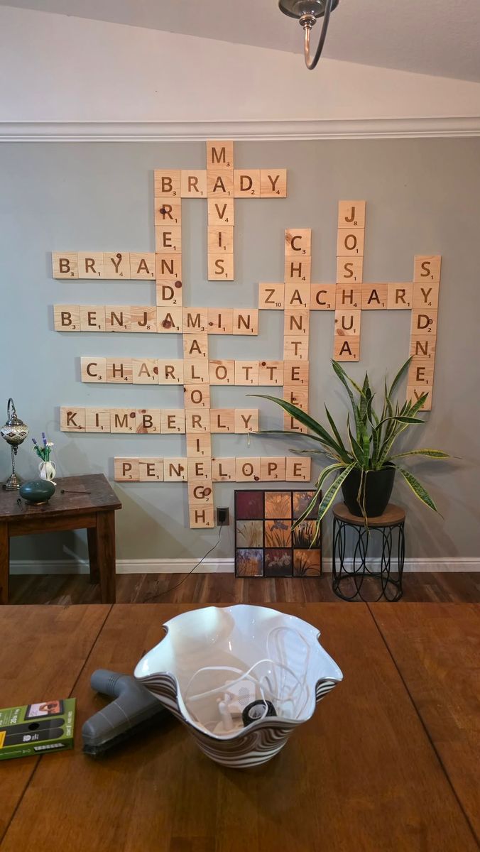 Custom scrabble tiles/letters