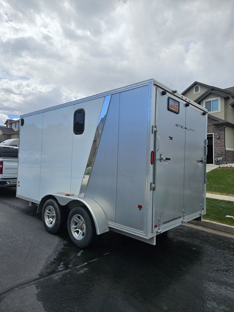 2016 ALCOM 7X14 Stealth Cargo / Enclosed Trail full aluminum
