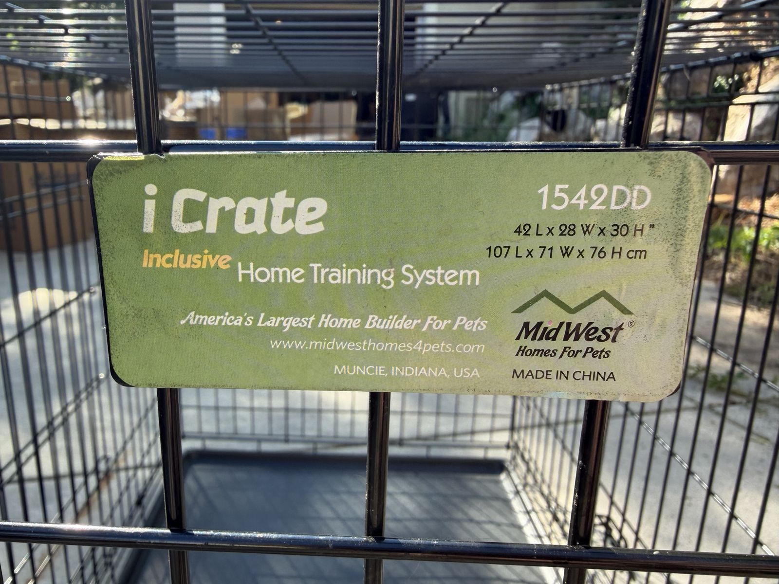 MidWest iCrate 1542DD 42" Metal Dog Crate 42 L x 28 W x 30 H