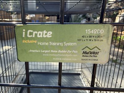 MidWest iCrate 1542DD 42" Metal Dog Crate 42 L x 28 W x 30 H