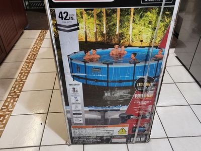 New Coleman 15ft x 42in Above Ground Pool Set with LED Light