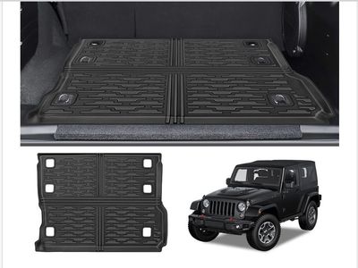 Jeep Wrangler Cargo Mat All-Weather Rubber Trunk Liner Black