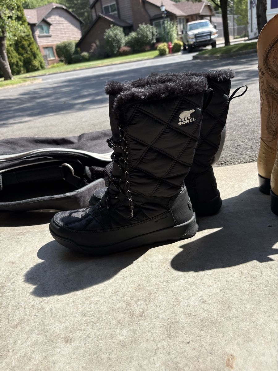 Winter boots and cowboy boots 
