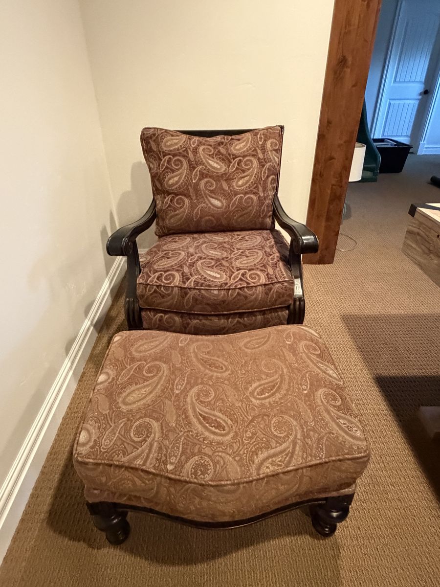 Decorative Chair and Ottoman
