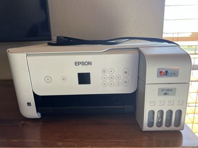 Epson EcoTank ET-2803 Wireless Color All-in-One Supertank Printer - White