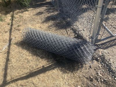 Chain link, galvanized pipe