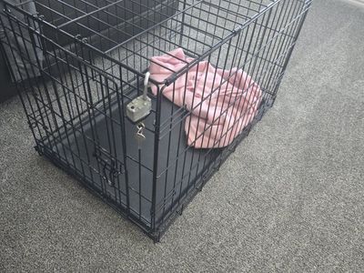 Kennel 19 inches wide x 30 inches long x 21 inches talll