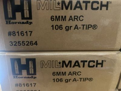6mm ARC Hornady ammo