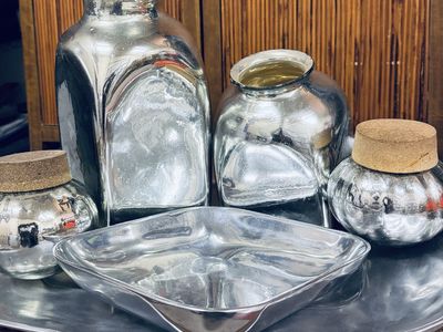 Mercury Glass Decor, 6 Piece Set