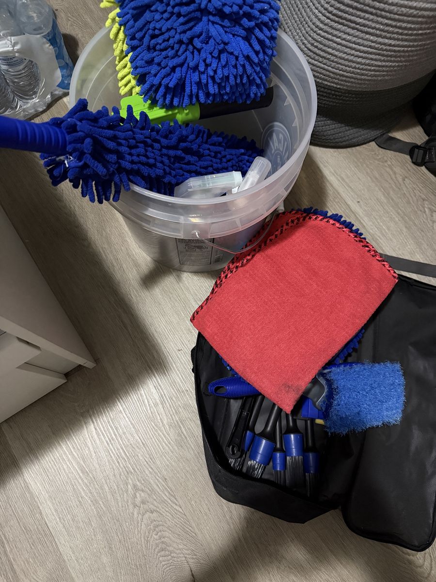 Car Washing and Detailing Kit with Bucket, Brushes, and Microfiber Towels