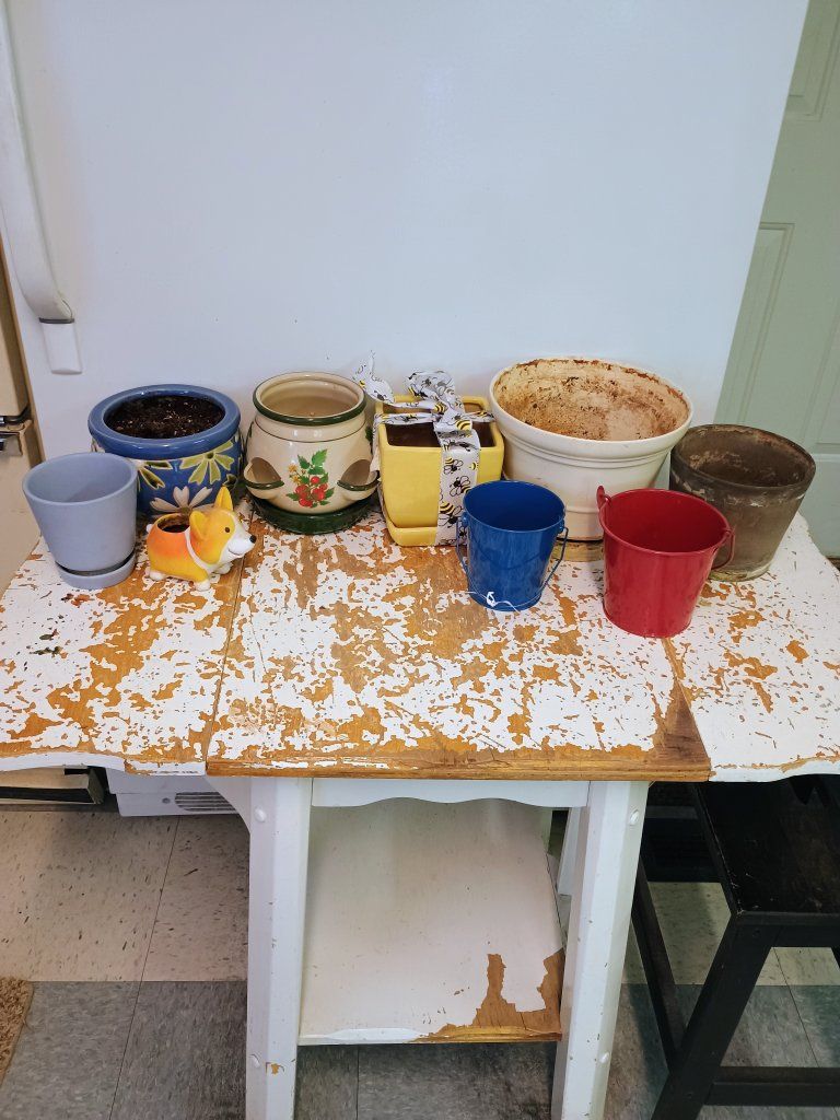 Assorted Garden Pots & Planters - Ceramic, Metal & Novelty Designs