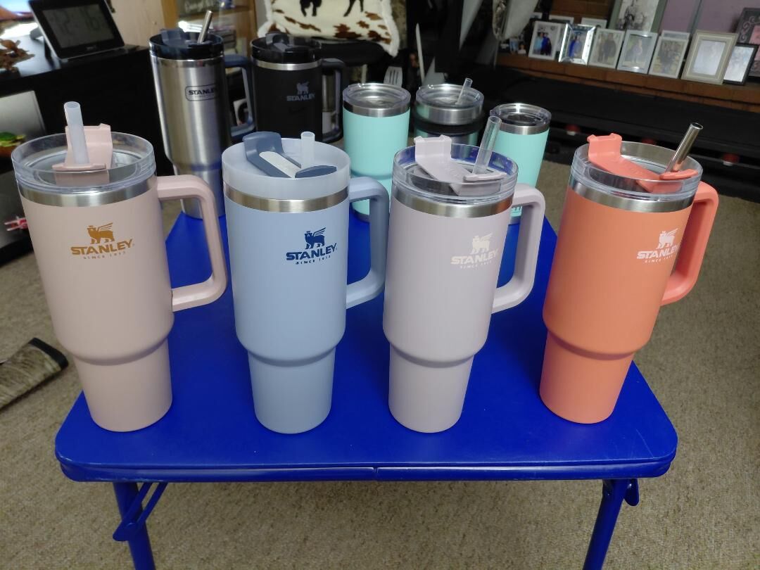 New Stanley mugs $10 Dollars Each. Yeti mugs $10 Each.