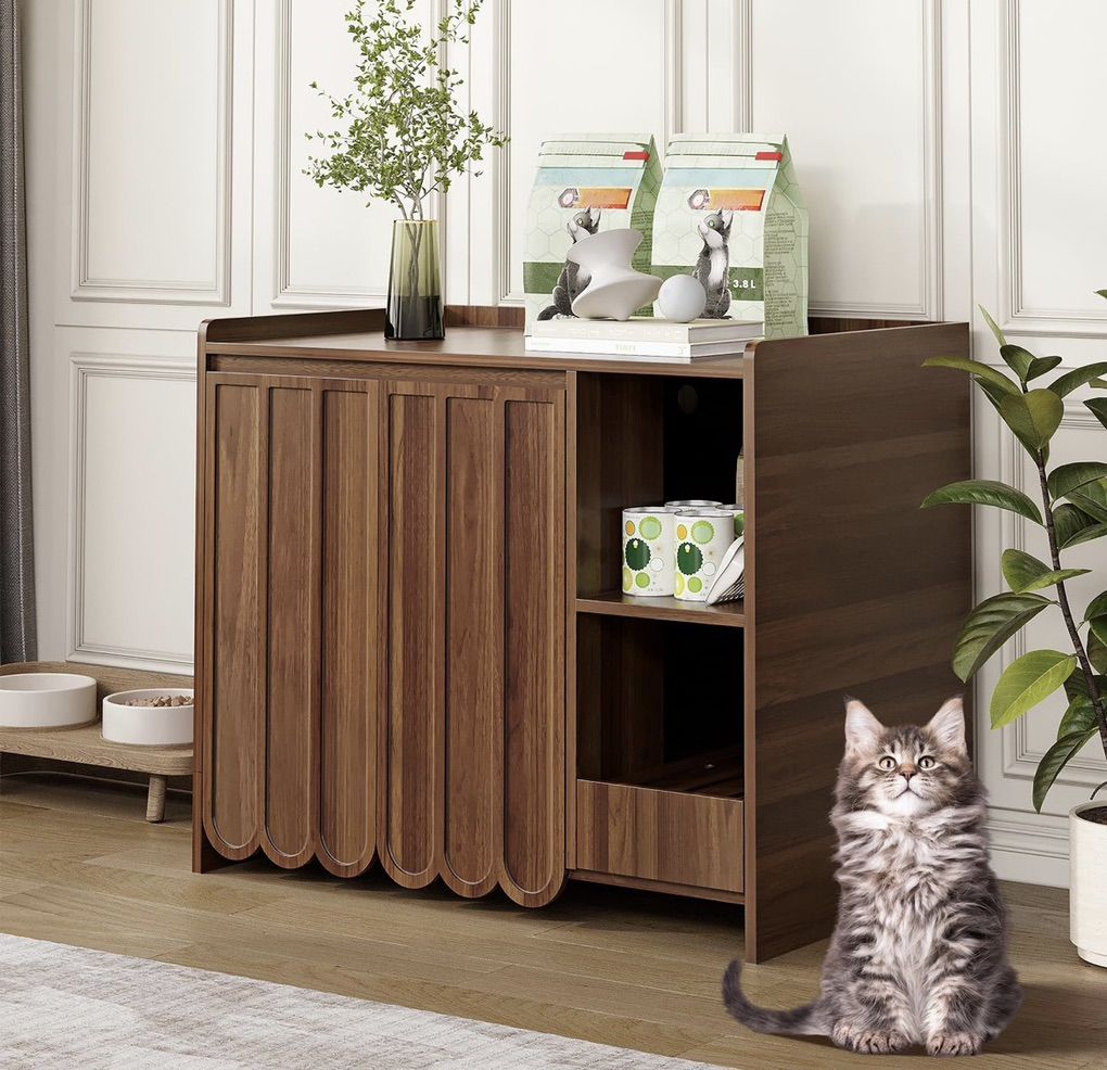 Large Litter Box Enclosure Cabinet
